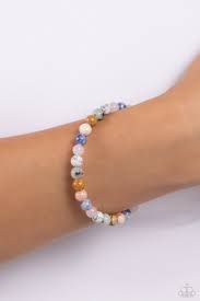 Sinuous Stones (Multi, White) Bracelet
