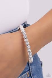 Sinuous Stones (Multi, White) Bracelet