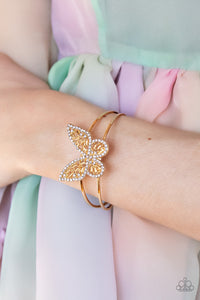 Butterfly Bella Bracelet (Gold, White)