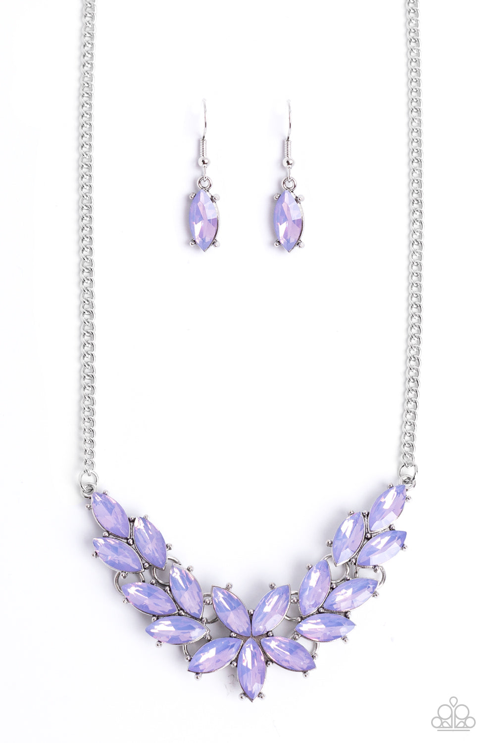 Ethereal Efflorescence Necklace (Purple, Green)