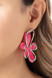 Glimmering Gardens Earring (Pink, Gold, White)
