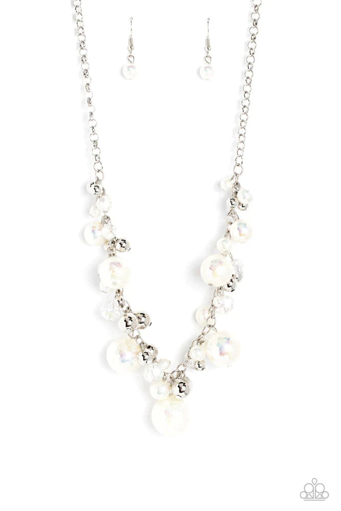 Galactic Gala - white - Paparazzi necklace – JewelryBlingThing