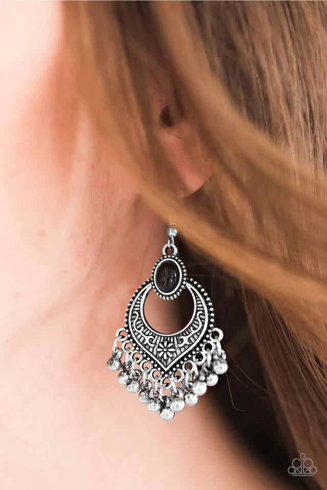 Wild Wanderings Black Earrings