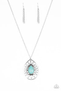 Summer Sunbeam Necklace (Blue, Silver)