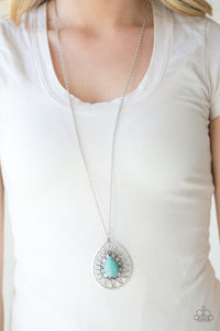 Summer Sunbeam Necklace (Blue, Silver)