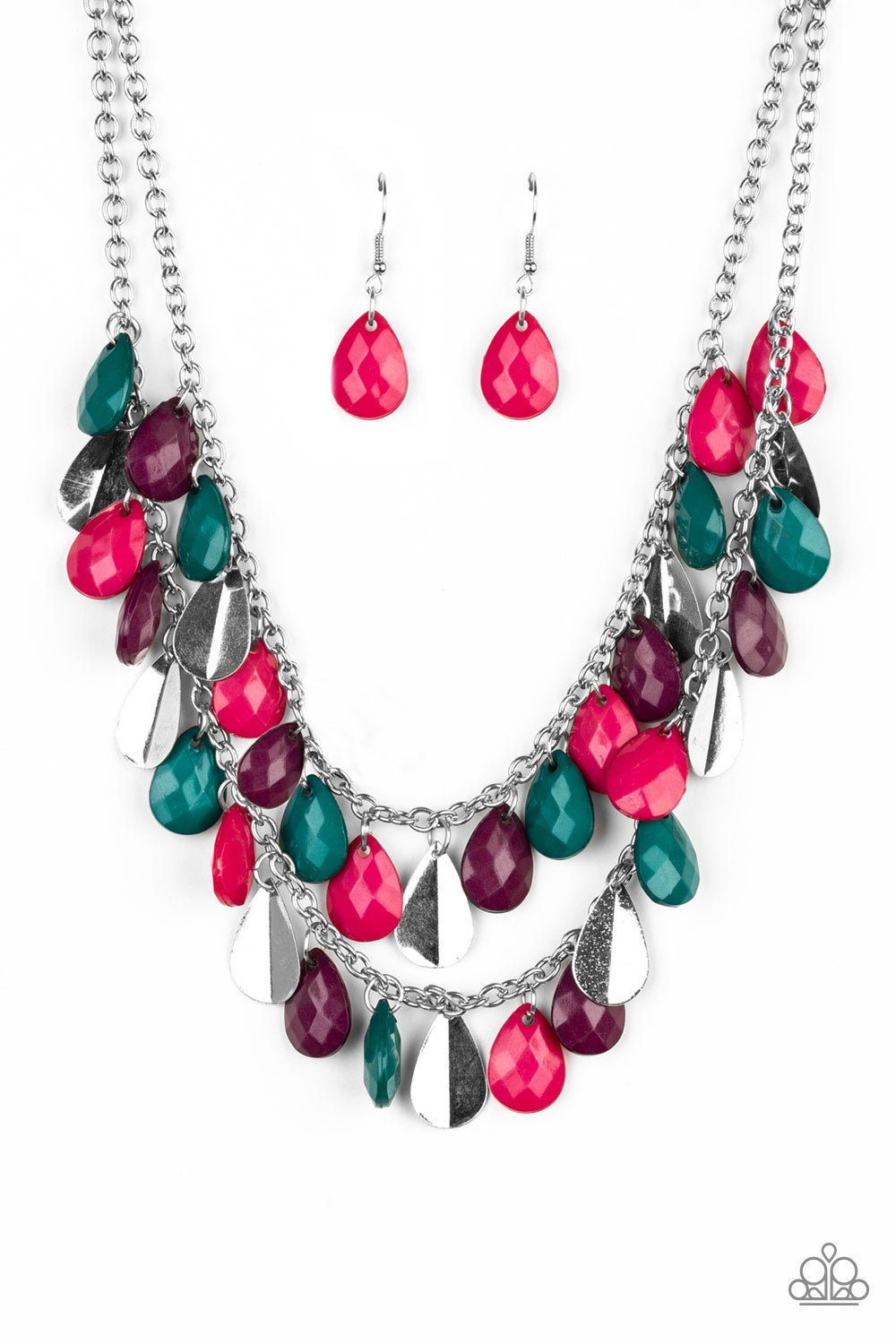 Life Of The FIESTA Necklace (Black, Multi, Pink)