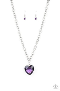 Flirtatiously Flashy Purple Necklace