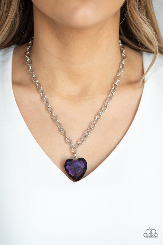 Flirtatiously Flashy Purple Necklace