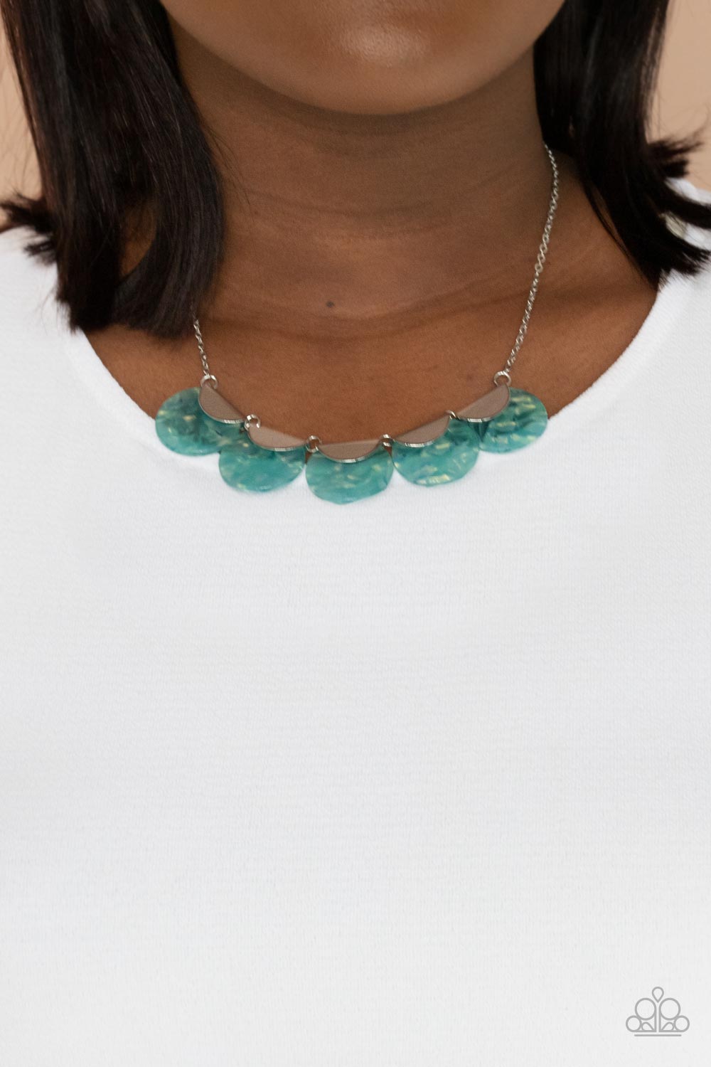 Mermaid Oasis Necklace (Orange, Blue)