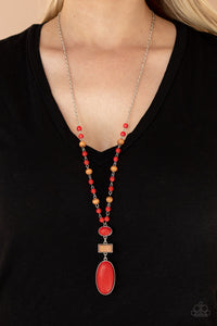 Naturally Essential Necklace (Orange, Red, Brown)