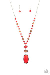 Naturally Essential Necklace (Orange, Red, Brown)