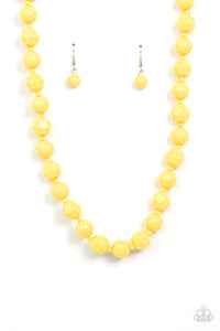 Popping Promenade Necklace (Blue, Yellow)