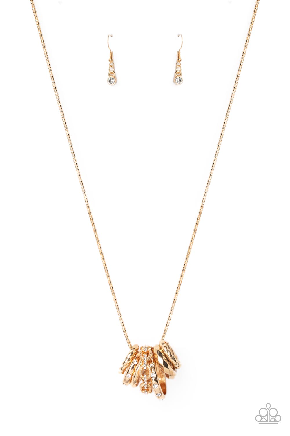 Audacious Attitude Necklace (White, Gold)