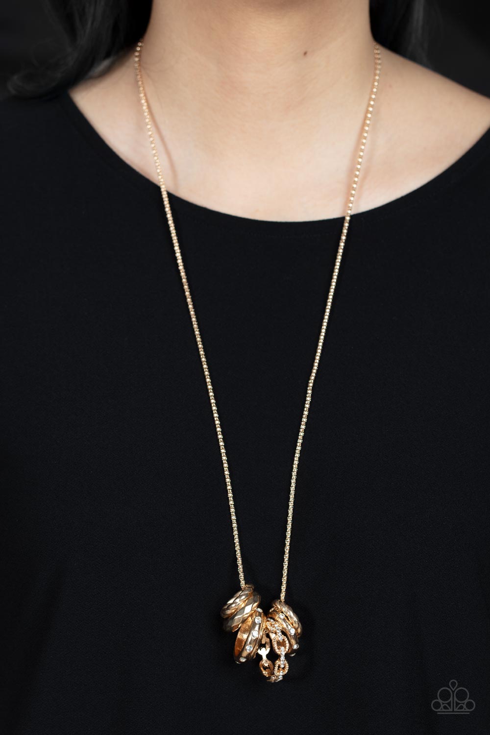 Audacious Attitude Necklace (White, Gold)