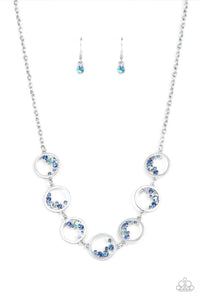 Blissfully Bubbly Necklace (Blue, White, Pink)