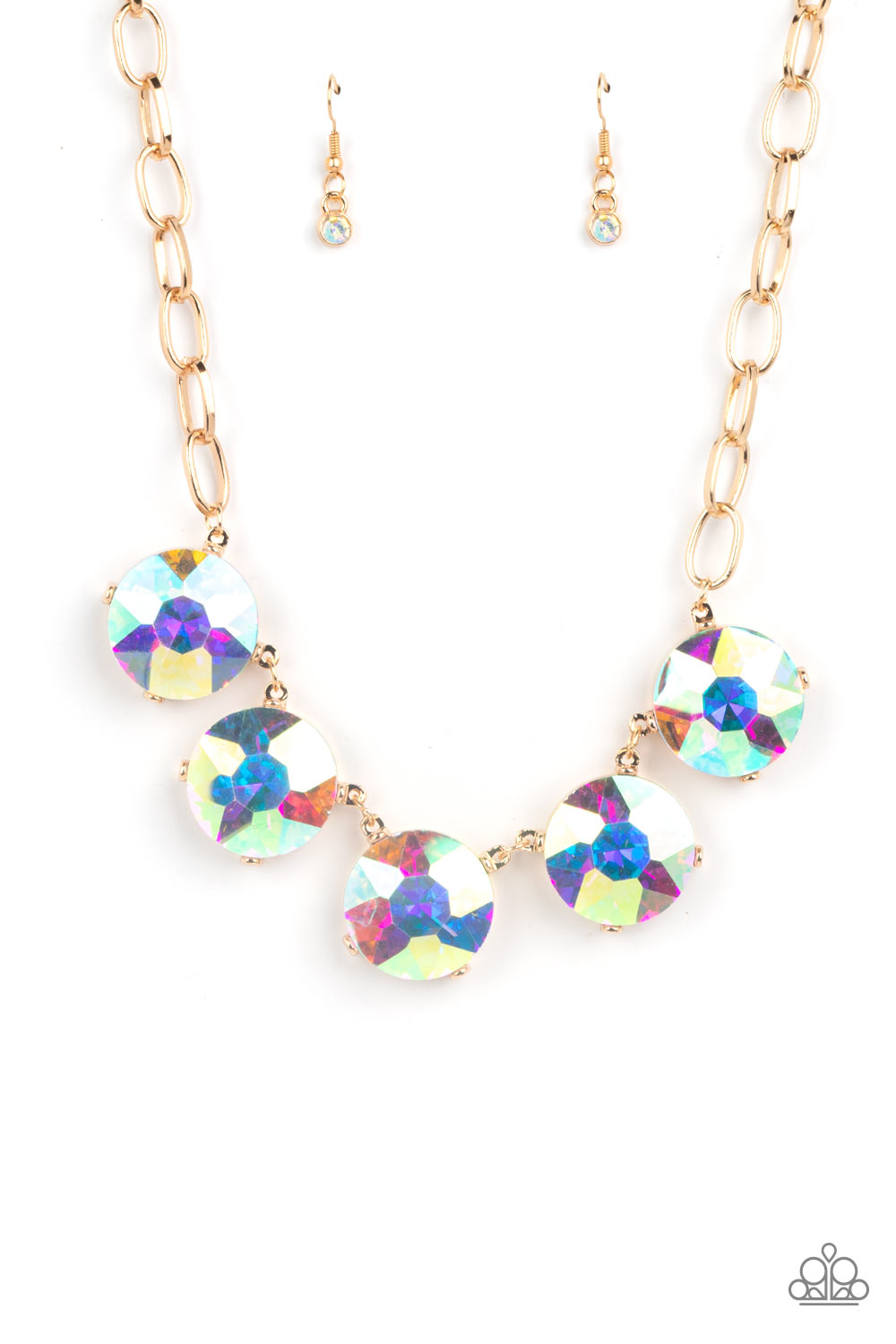 Limelight Luxury Necklace (White, Gold, Multi)