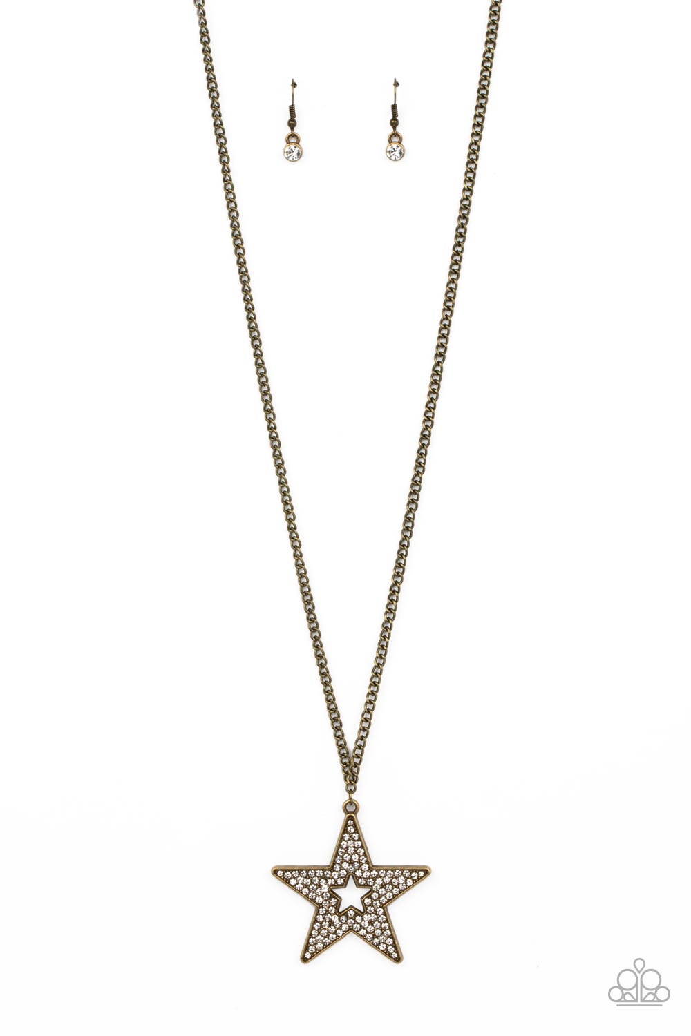 Superstar Stylist Necklace (Gold, Brass, White)