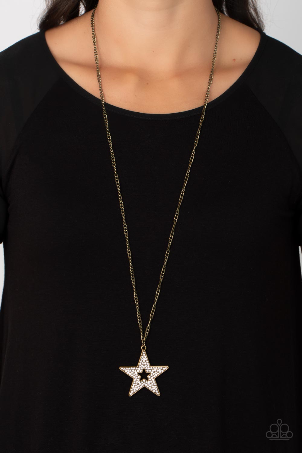 Superstar Stylist Necklace (Gold, Brass, White)