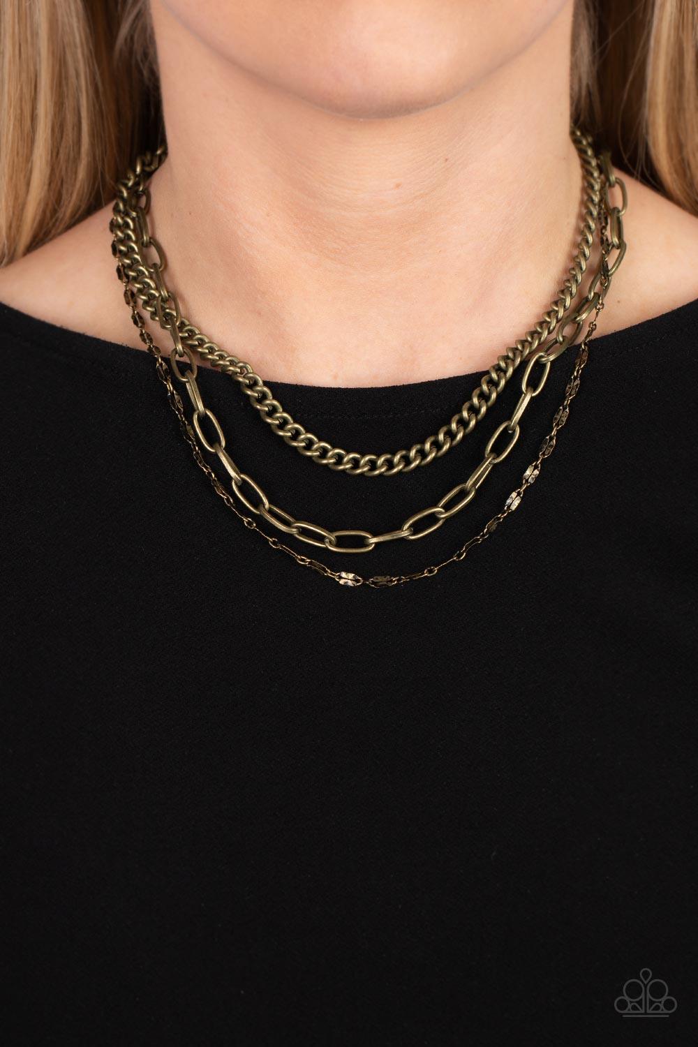 Galvanized Grit Necklace (Gold, Brass, Silver)