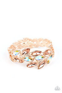 Luminous Laurels Bracelet (Rose Gold, White)