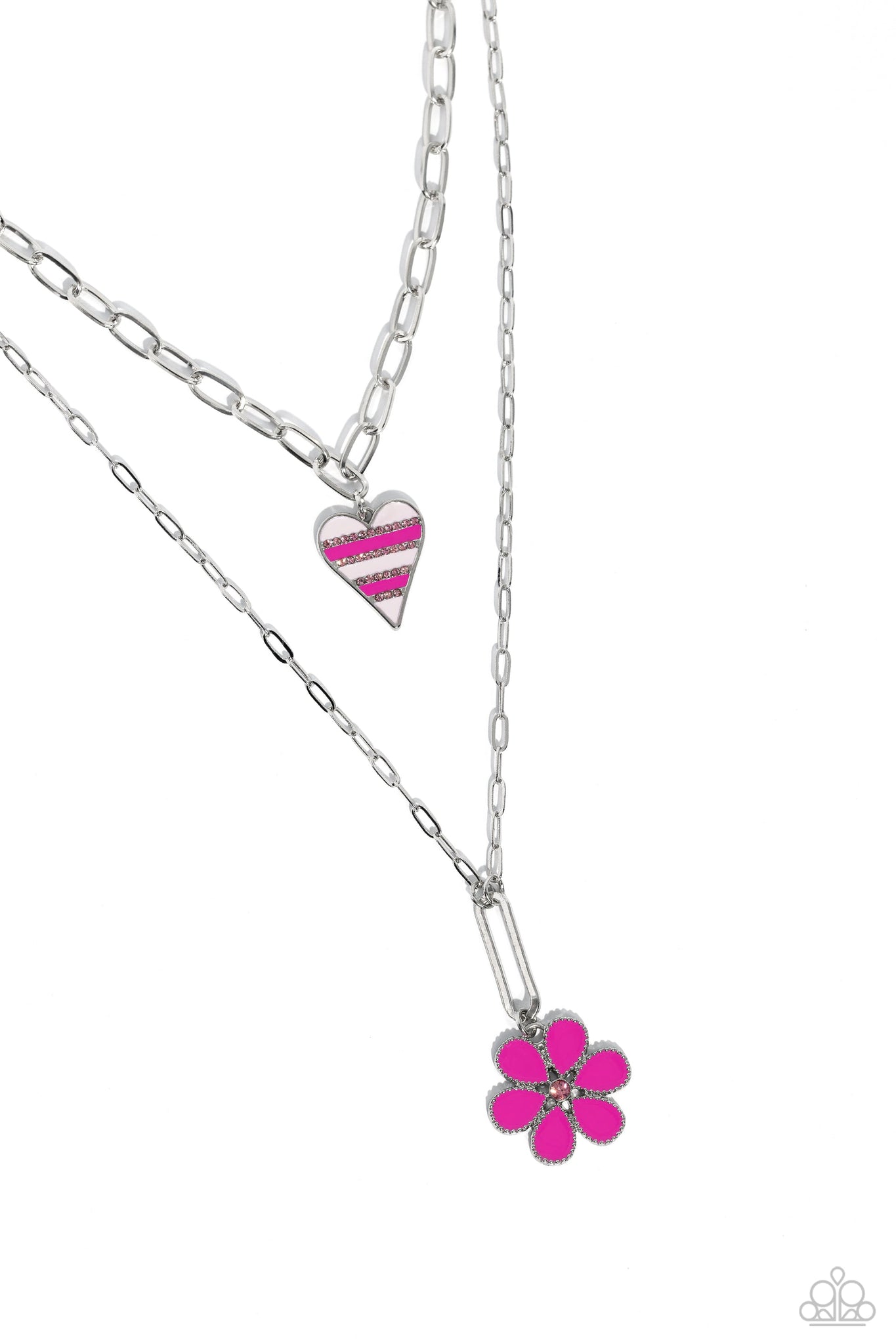 Childhood Charms Necklace (Purple, Pink)