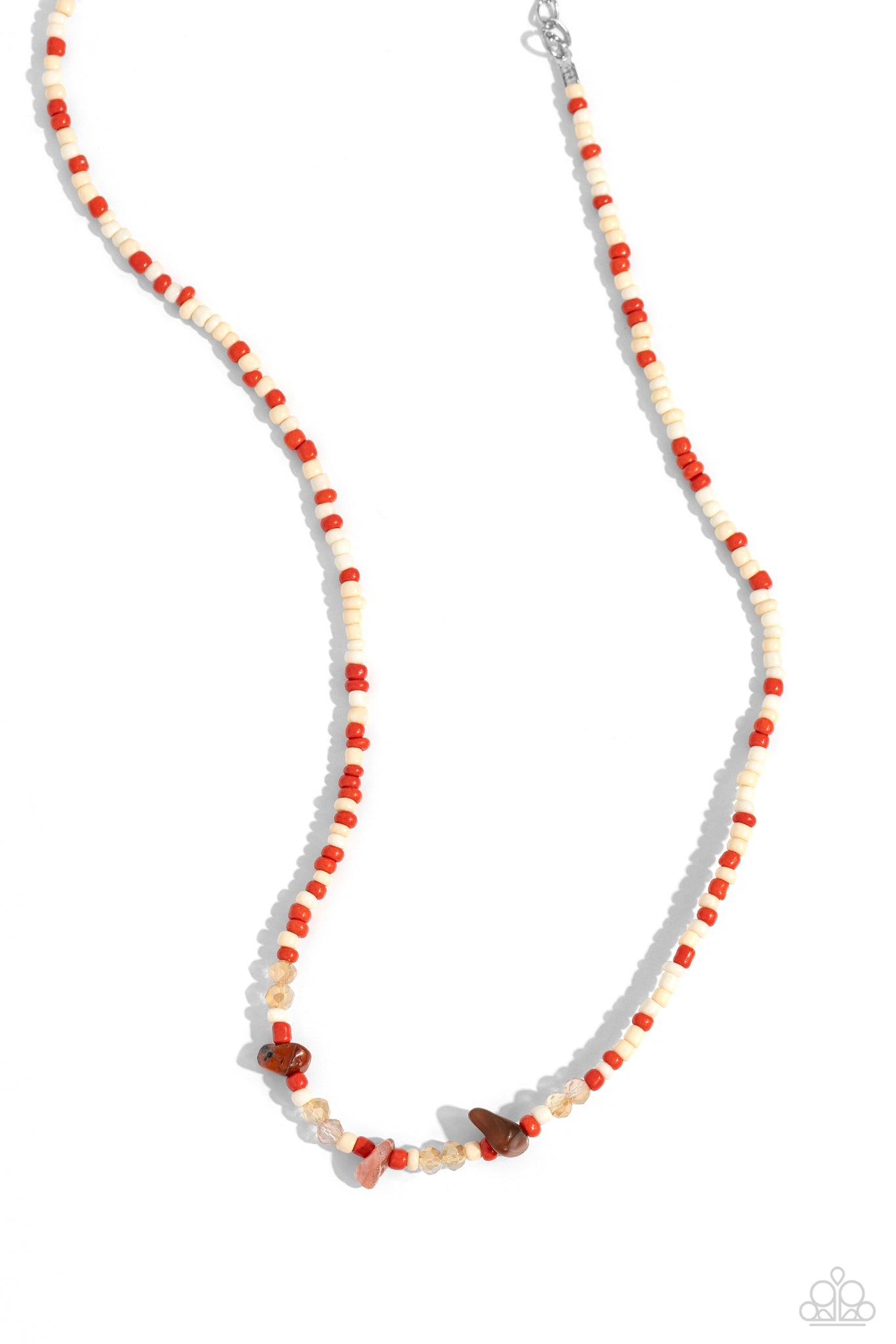 Naturally Notorious Necklace (White, Orange)