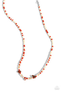 Naturally Notorious Necklace (White, Orange)