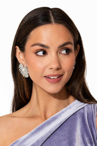 Fancy Fireworks Earring (White, Gold)