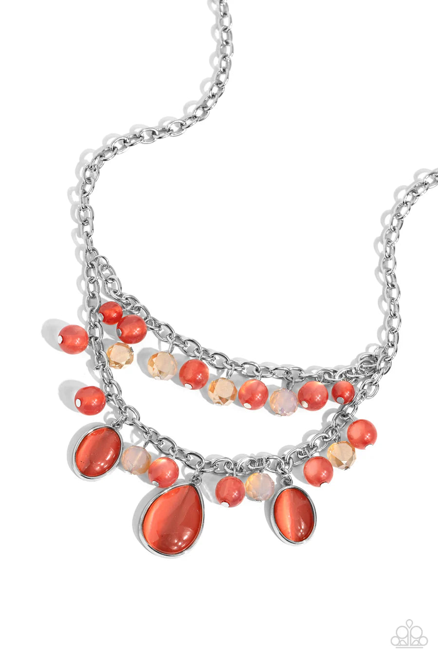 Dewy Disposition Necklace (Blue, Orange)