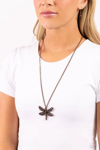 Dragonfly Dance (Silver, Copper) Necklace