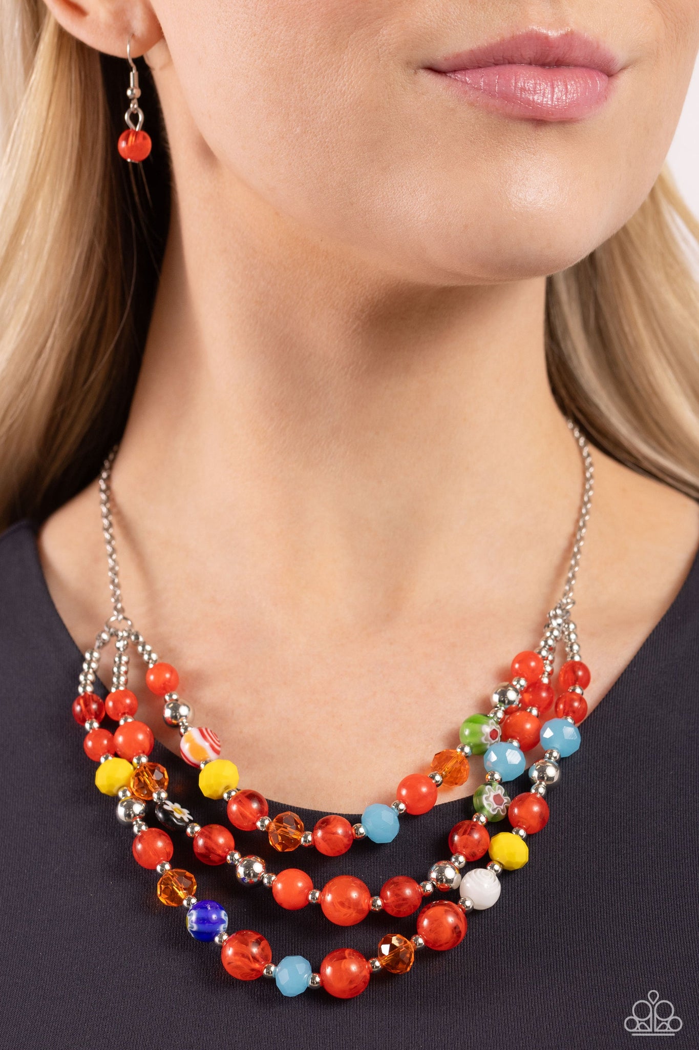 Summer Scope Necklace (Blue, Red)