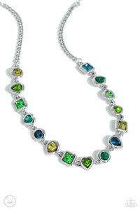 Abstract Admirer Choker (Multi, Green, Purple)