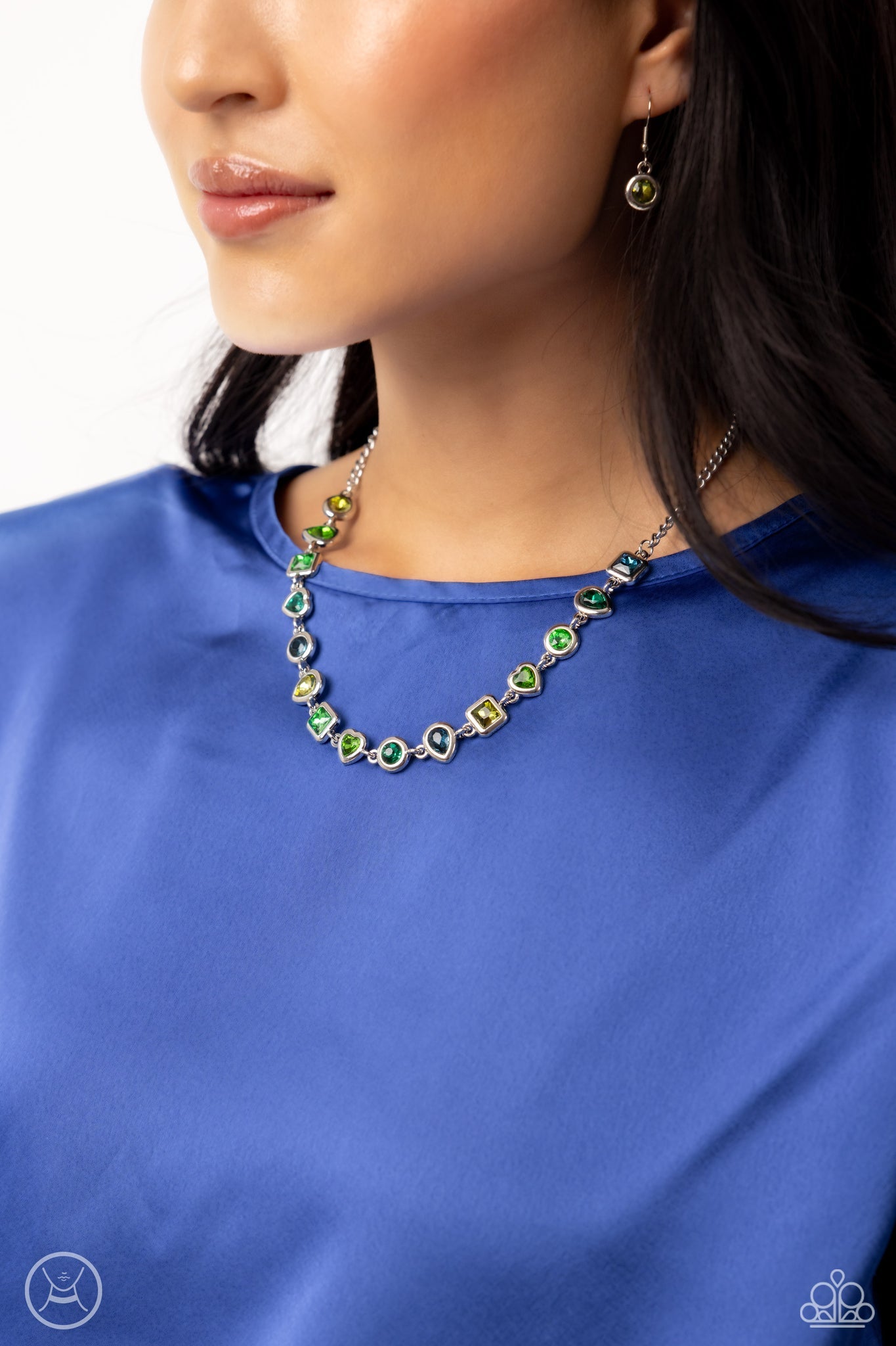 Abstract Admirer Choker (Multi, Green, Purple)