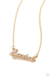 Home Run Haute Necklace (White, Gold)