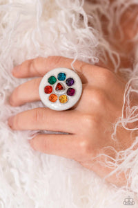 Captivating Centerpiece Ring (Multi, Pink)