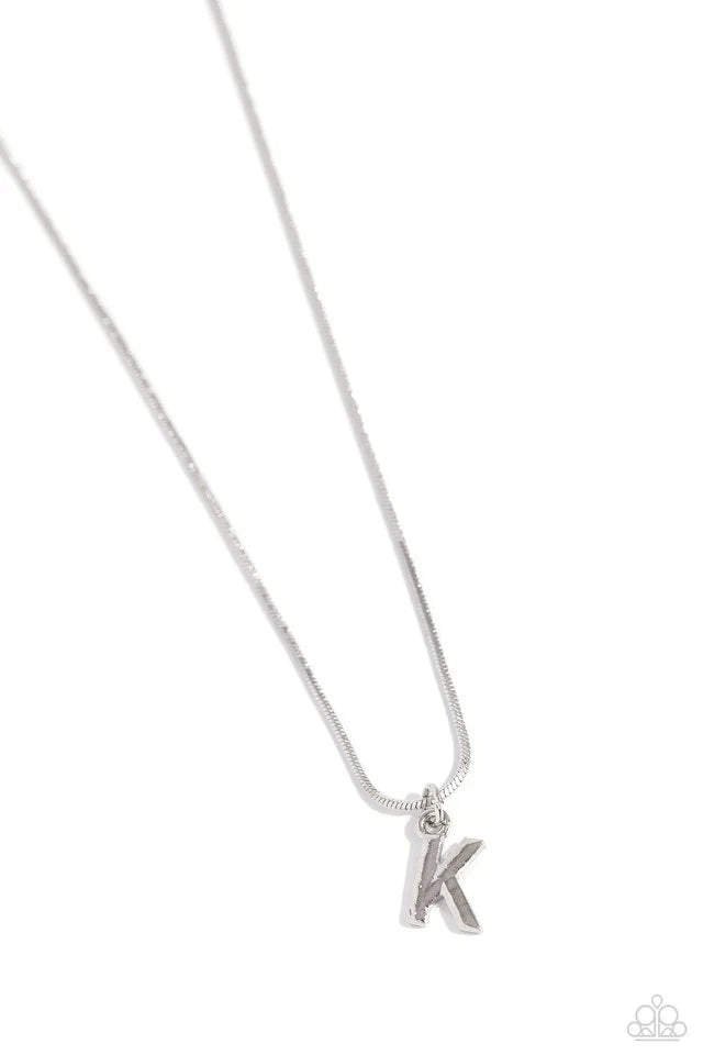 Seize the Initial Silver Necklace