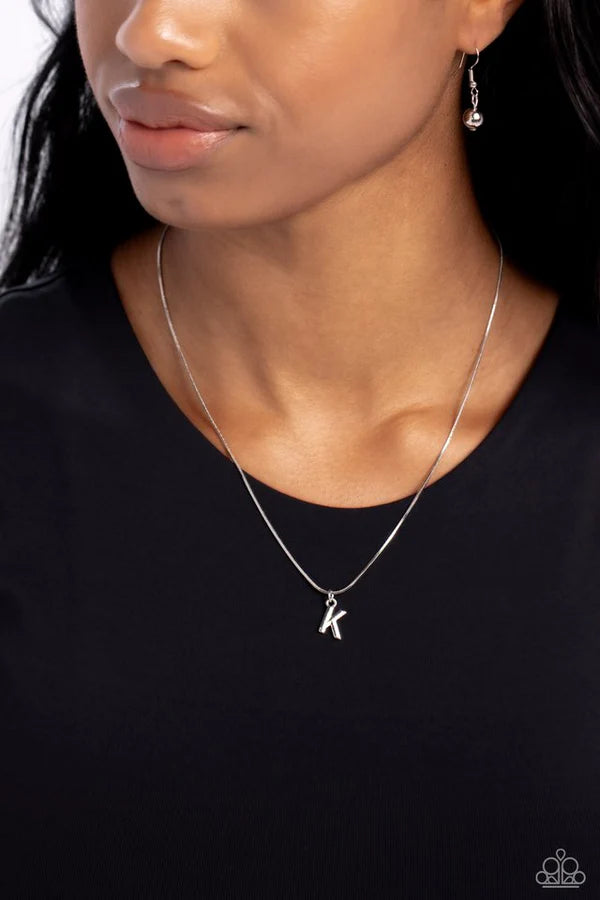 Seize the Initial Silver Necklace