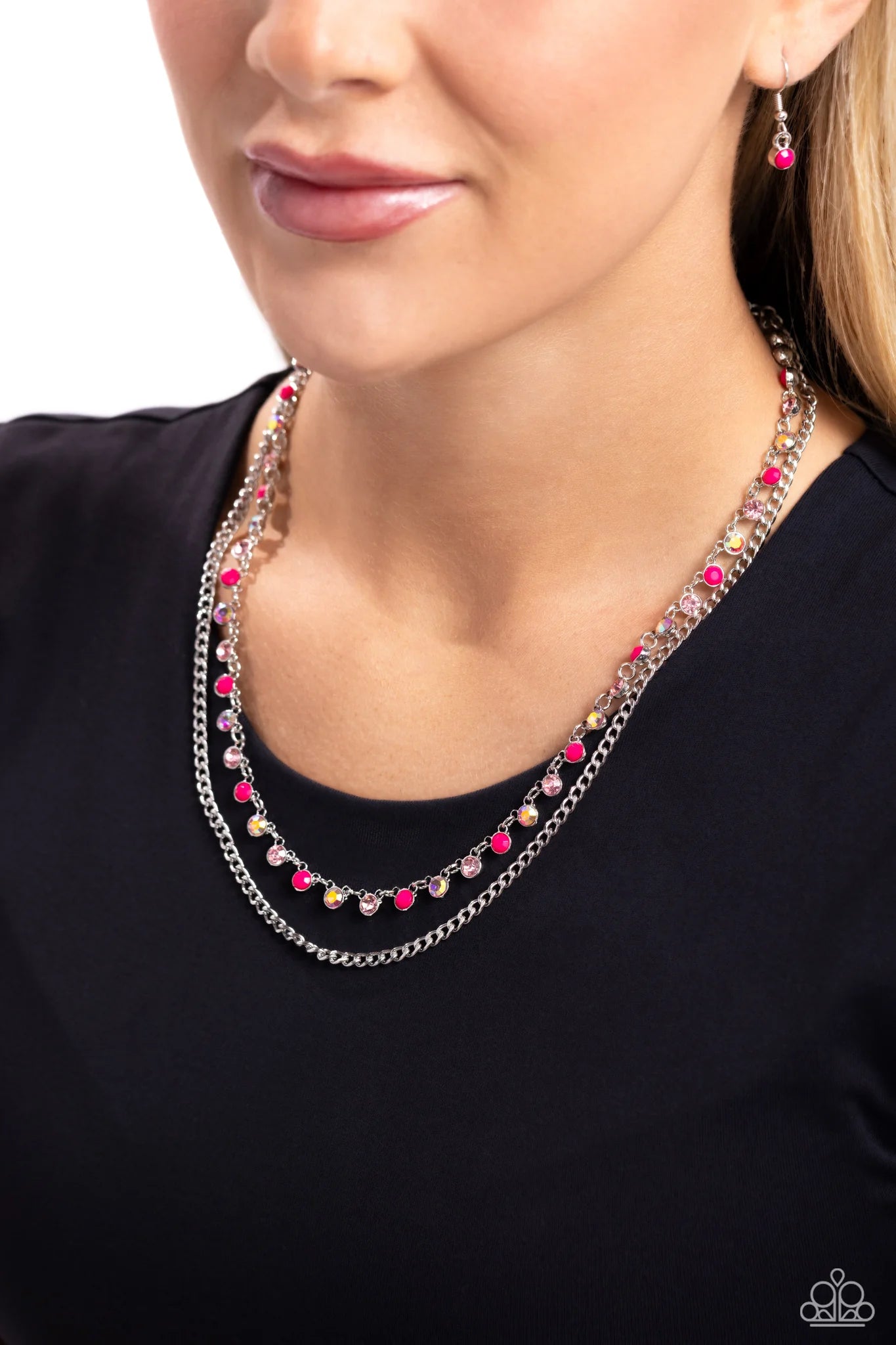 Delicate Dame Necklace (White, Pink, Multi)