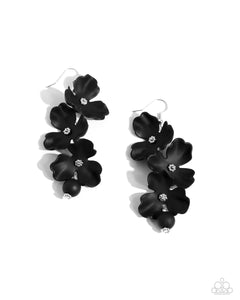 Plentiful Petals Black Earring