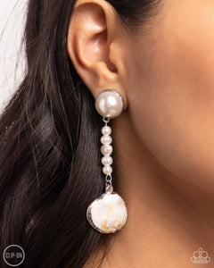 Oceanic Occasion White Earring