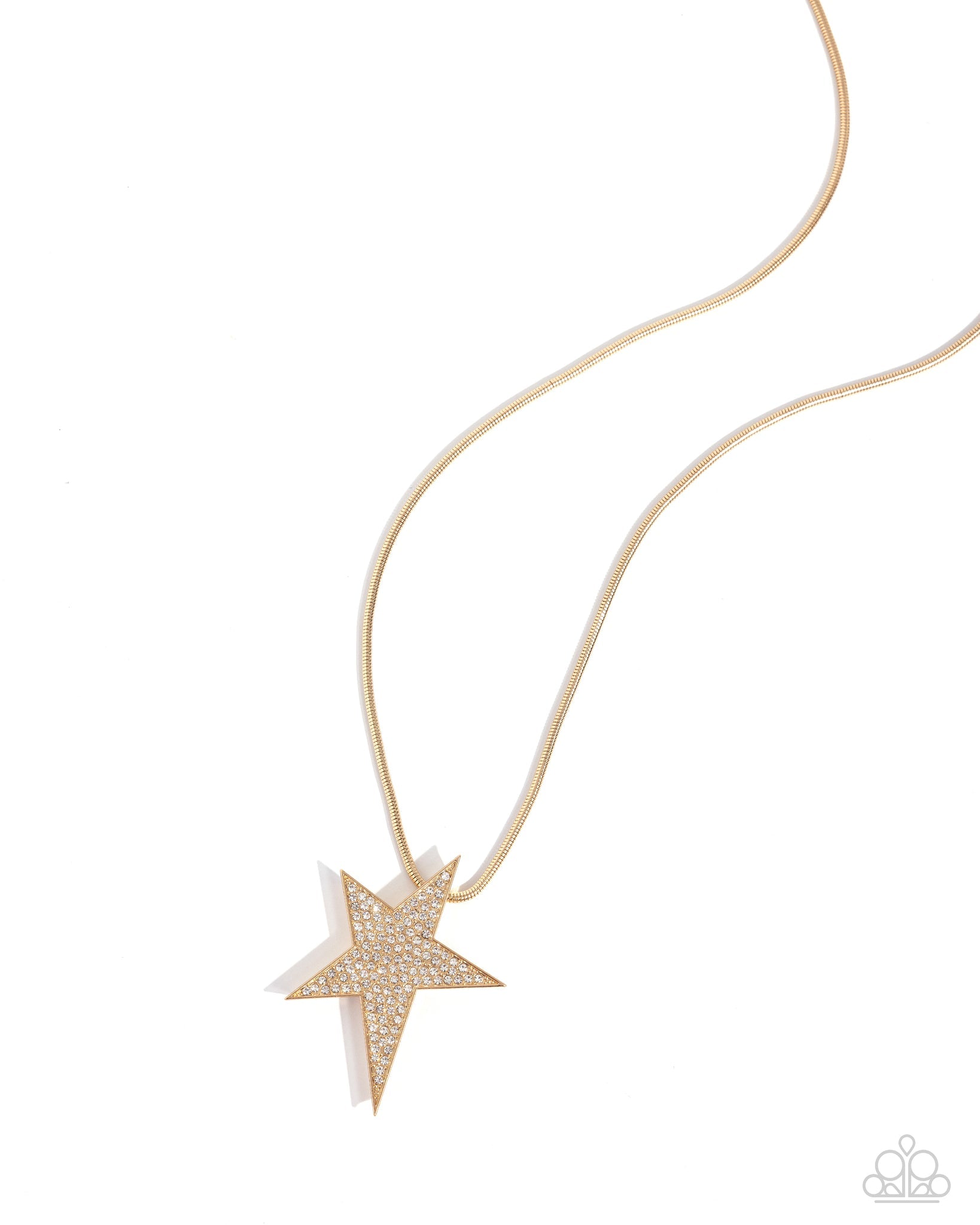 Patriotic Performer Necklace (White, Gold)