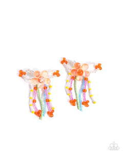 Japanese Blossoms Orange Earring