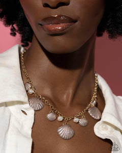 Seashell Sophistication Brown Necklace