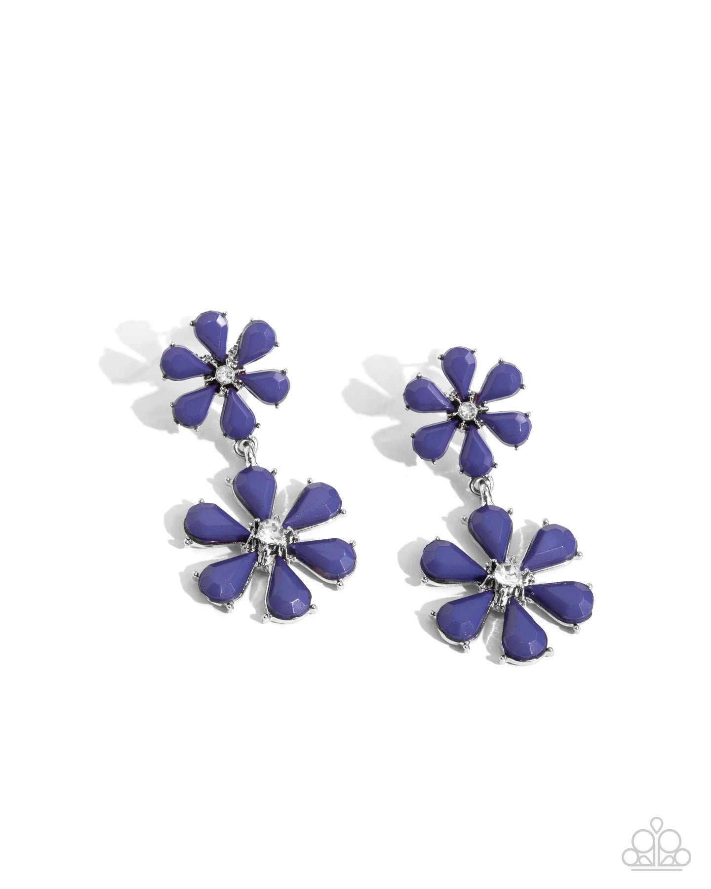 A Blast of Blossoms Black Earring