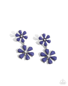 A Blast of Blossoms Black Earring