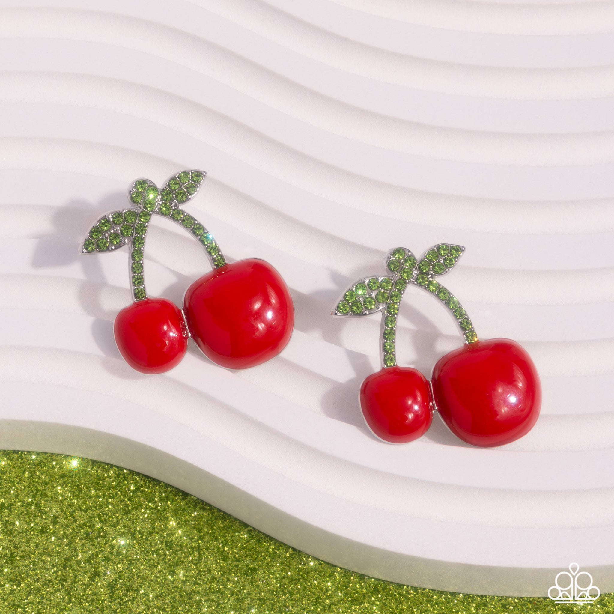 Charming Cherries Red Earring