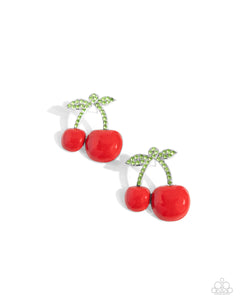 Charming Cherries Red Earring