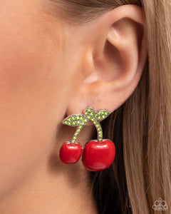 Charming Cherries Red Earring