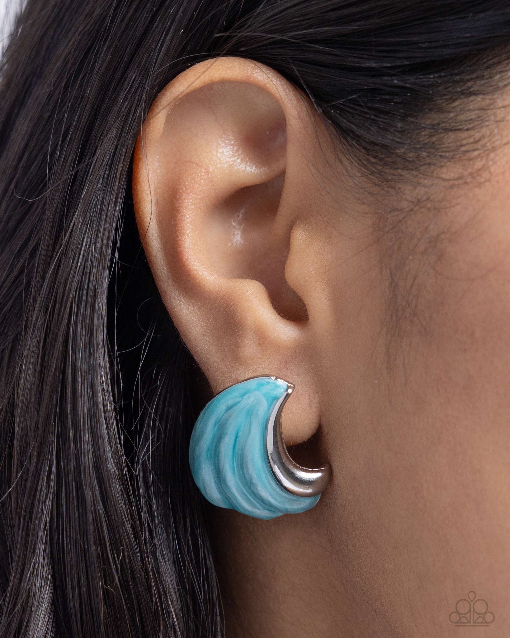 Whimsical Waves Blue Earring