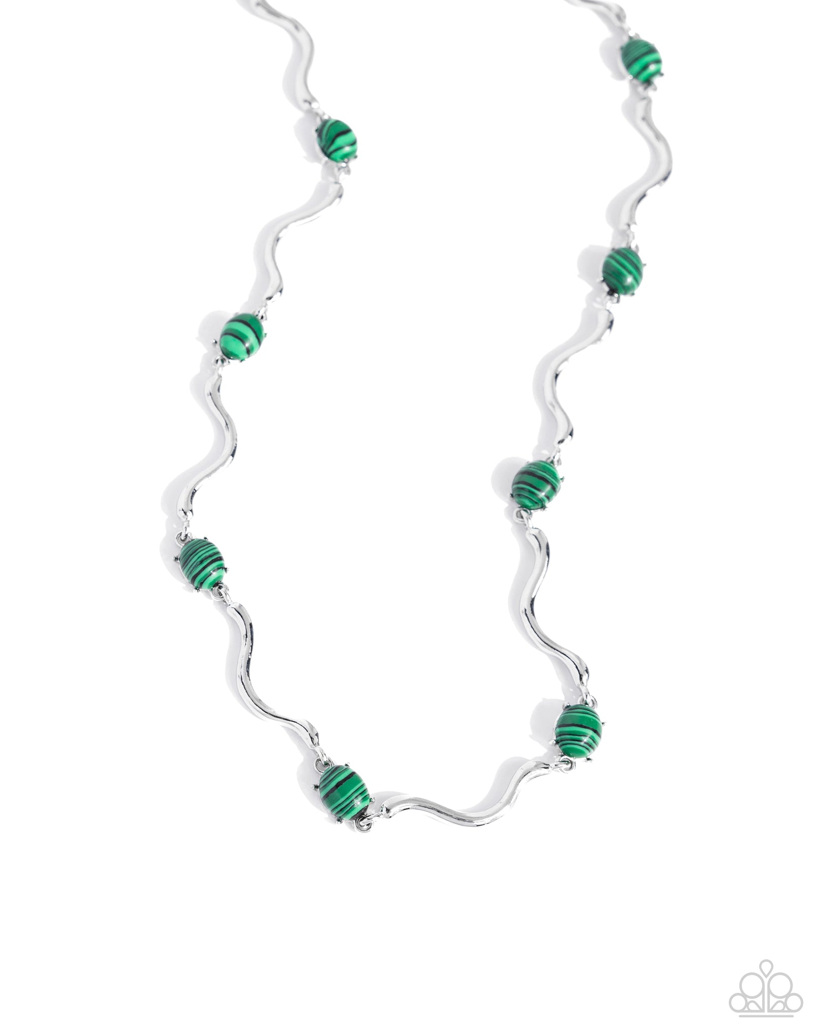 Striped Season Green Necklace